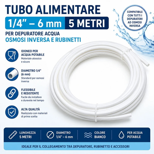 Tubo alimentare mm - 1/4, 5