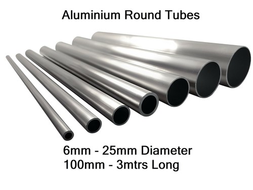 Tubo tondo alluminio 6mm - , 8mm