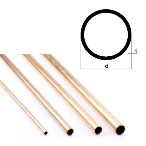 Tubo tondo ottone ms63 500 - in,