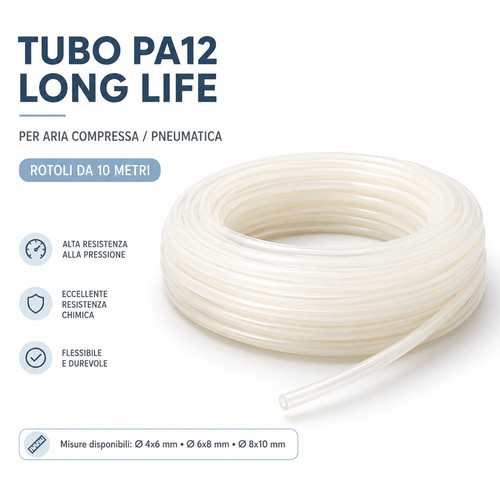 Tubo nylon pa12 longlife - longlife, aria
